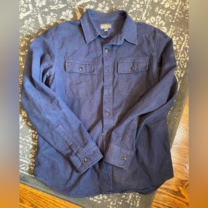 LL Bean Men's Chamois Shirt, Men’s L regular Navy